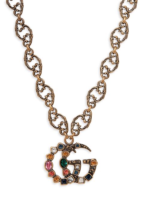 crystal double g ring gucci|gucci necklace pendant.